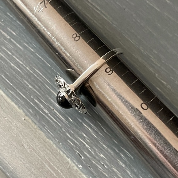 🌟 Black Onyx Sterling Silver Ring - Picture 7 of 9